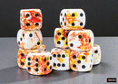 Chessex - 16mm d6 Dice Set: Brush - Sunrise/Black - CHX24603 (12 dice)