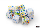Chessex - 16mm d6 Dice Set: Brush - Breezy/Blue - CHX24609 (12 dice)