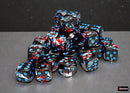 Chessex - 12mm d6 Dice Set: Brush - Dark Side/blue - CHX 24808 (36 dice)
