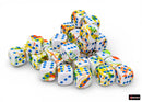 Chessex - 12mm d6 Dice Set: Brush - Brush - Breezy/Blue - CHX 24809 (36 dice)