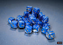 Chessex - 12mm d6 Dice Set: Brush - Wavebreak/Gold - CHX 24806 (36 dice)