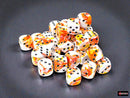 Chessex - 12mm d6 Dice Set: Brush - Sunrise/Black - CHX 24803 (36 dice)