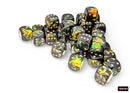 Chessex - 12mm d6 Dice Set: Brush - Deep Forest/Gold - CHX 24805 (36 dice)