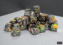 Chessex - 12mm d6 Dice Set: Brush - Deep Forest/Gold - CHX 24805 (36 dice)