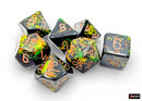 Chessex - Brush - Deep Forest/Gold Polyhedral 7-Dice Set (CHX24405)
