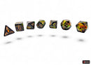 Chessex - Brush - Deep Forest/Gold Polyhedral 7-Dice Set (CHX24405)