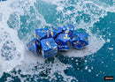 Chessex - Brush - Wavebreak/Gold Polyhedral 7-Dice Set (CHX24406)