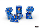 Chessex - Brush - Wavebreak/Gold Polyhedral 7-Dice Set (CHX24406)