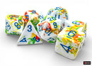 Chessex - Brush - Breezy/Blue Polyhedral 7-Dice Set (CHX24409)