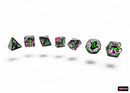 Chessex - Brush - Paintball/Green Polyhedral 7-Dice Set (CHX24414)