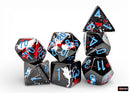 Chessex - Brush - Dark Side/Blue Polyhedral 7-Dice Set (CHX24408)