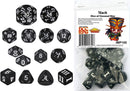 Dungeon Crawl Classics - 14pc Dice Set - Black (Dice of Unusual Size)