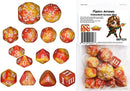 Dungeon Crawl Classics - 14pc Dice Set - Flame Arrows (Unleashed Arcana Dice)