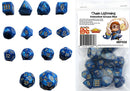 Dungeon Crawl Classics - 14pc Dice Set - Chain Lightning (Unleashed Arcana Dice)