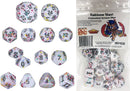 Dungeon Crawl Classics - 14pc Dice Set - Rainbow Blast (Unleashed Arcana Dice)