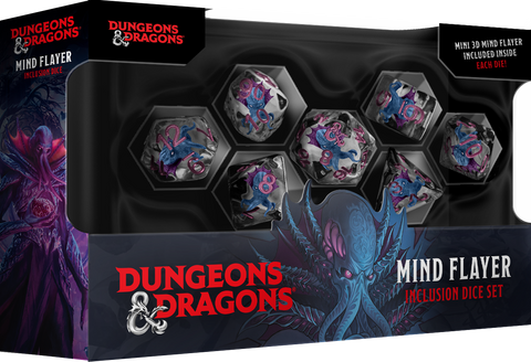 FanRoll: D&D Mind Flayer 7-Piece Inclusion Dice Set