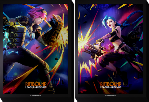 Riftbound: League of Legends TCG Art Sleeves - Standard Size - 100ct - Vendetta - Vi vs Jinx