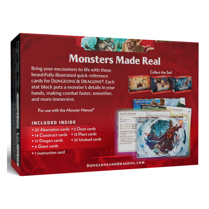 Dungeons & Dragons: RPG Reference Card - Monsters (Fearsome and Ferocious)