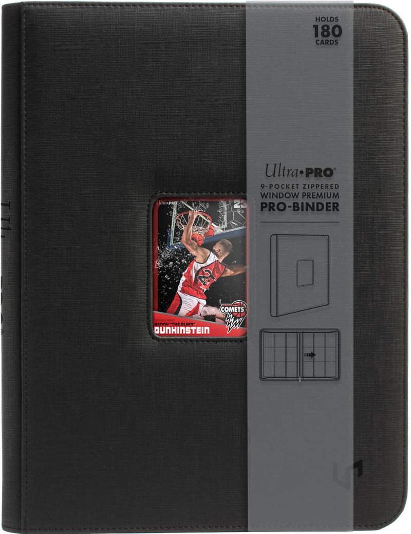 Ultra PRO: 9-Pocket Zippered PRO-Binder - Windowed Premium (Black)