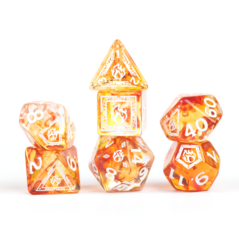 Sirius Dice: Adventure Dice Set - D&D Sorcerer: Orange