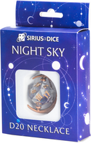 Sirius Dice: D20 Snowglobe Necklace - Night Sky