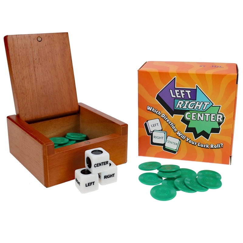 Left Right Centre Dice Game (Wooden Box)