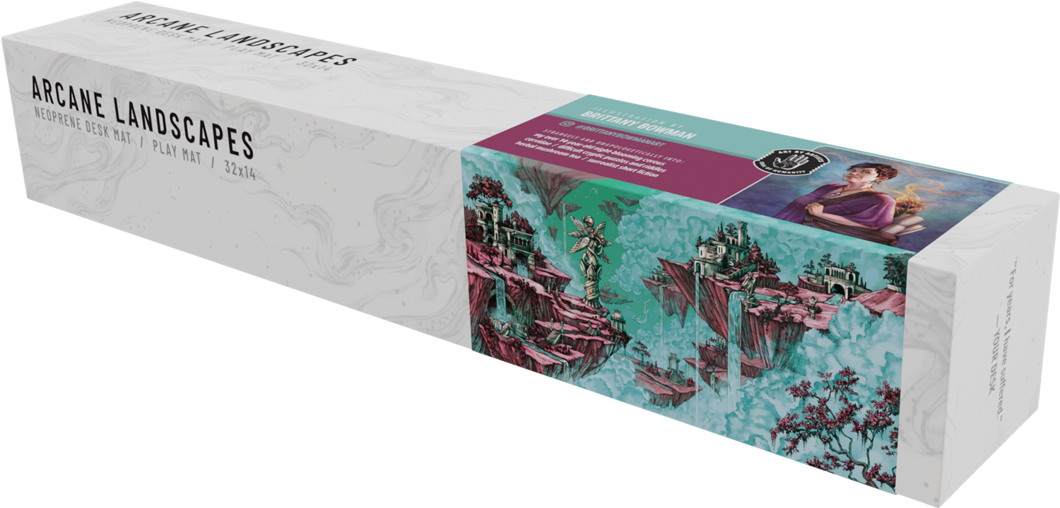 Curator - Desk Mat: Arcane Landscapes - The Mists by Brittany Bowman