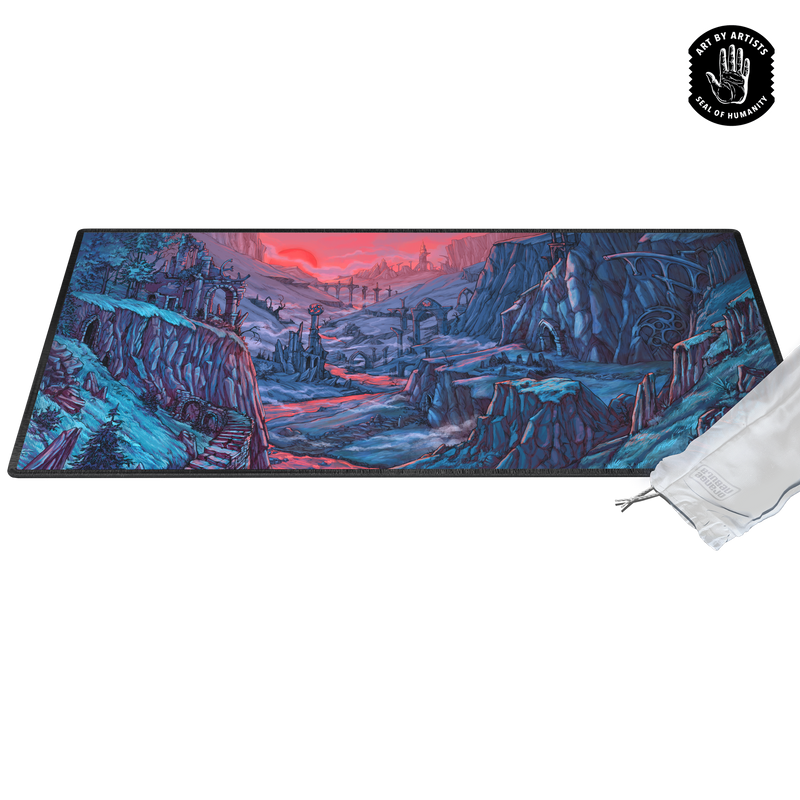 Curator - Desk Mat: Arcane Landscapes - The Ruins by Brittany Bowman