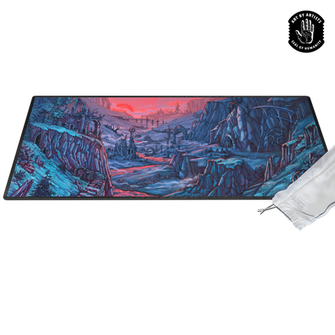 Curator - Desk Mat: Arcane Landscapes - The Ruins by Brittany Bowman