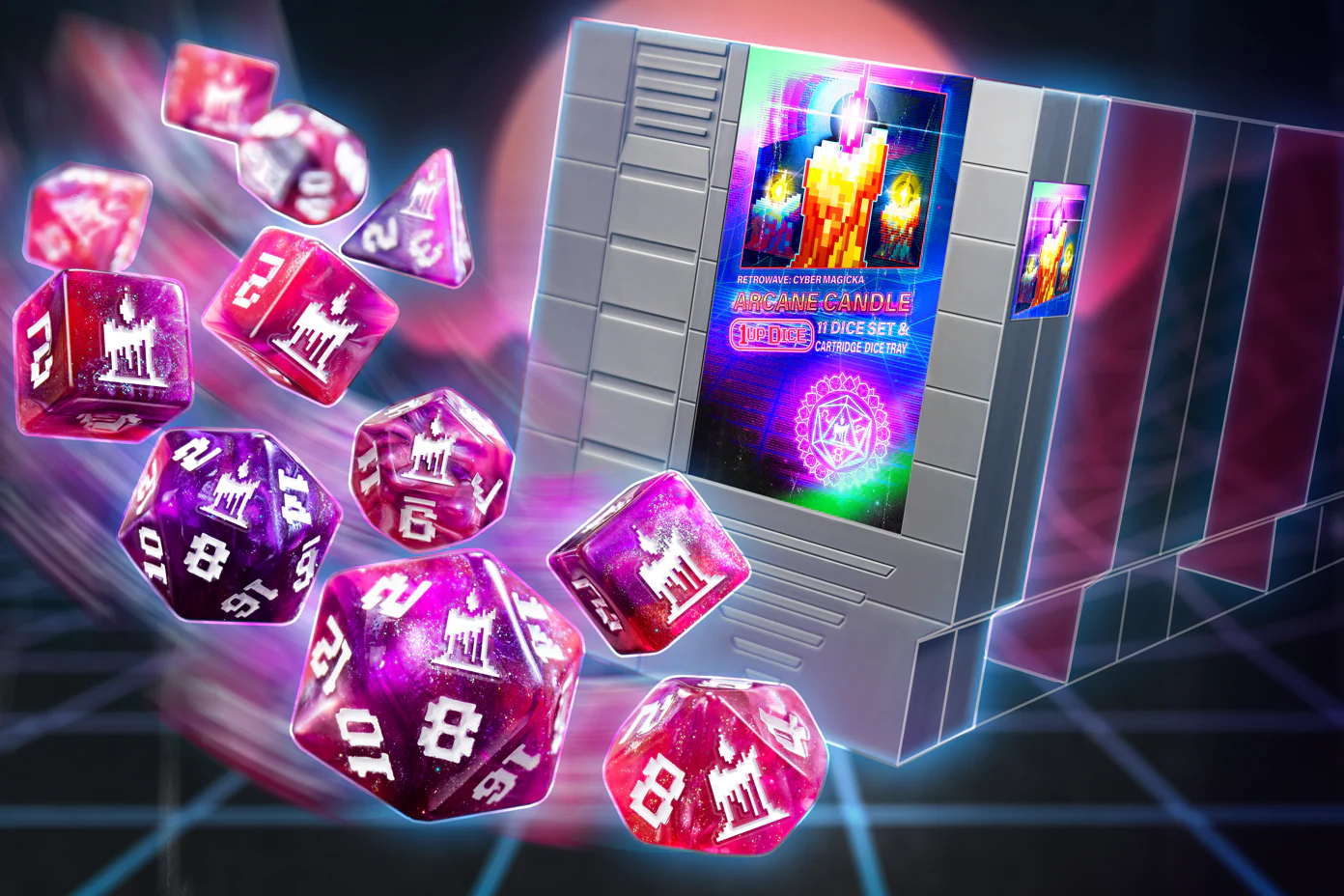 1UP Dice: Arcane Candle - Polyhedral Dice Set (11ct)
