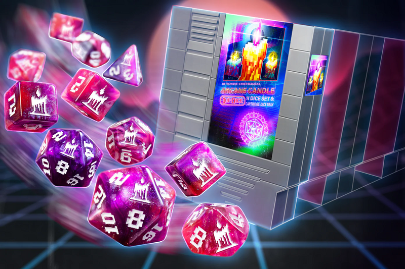 1UP Dice: Arcane Candle - Polyhedral Dice Set (11ct)