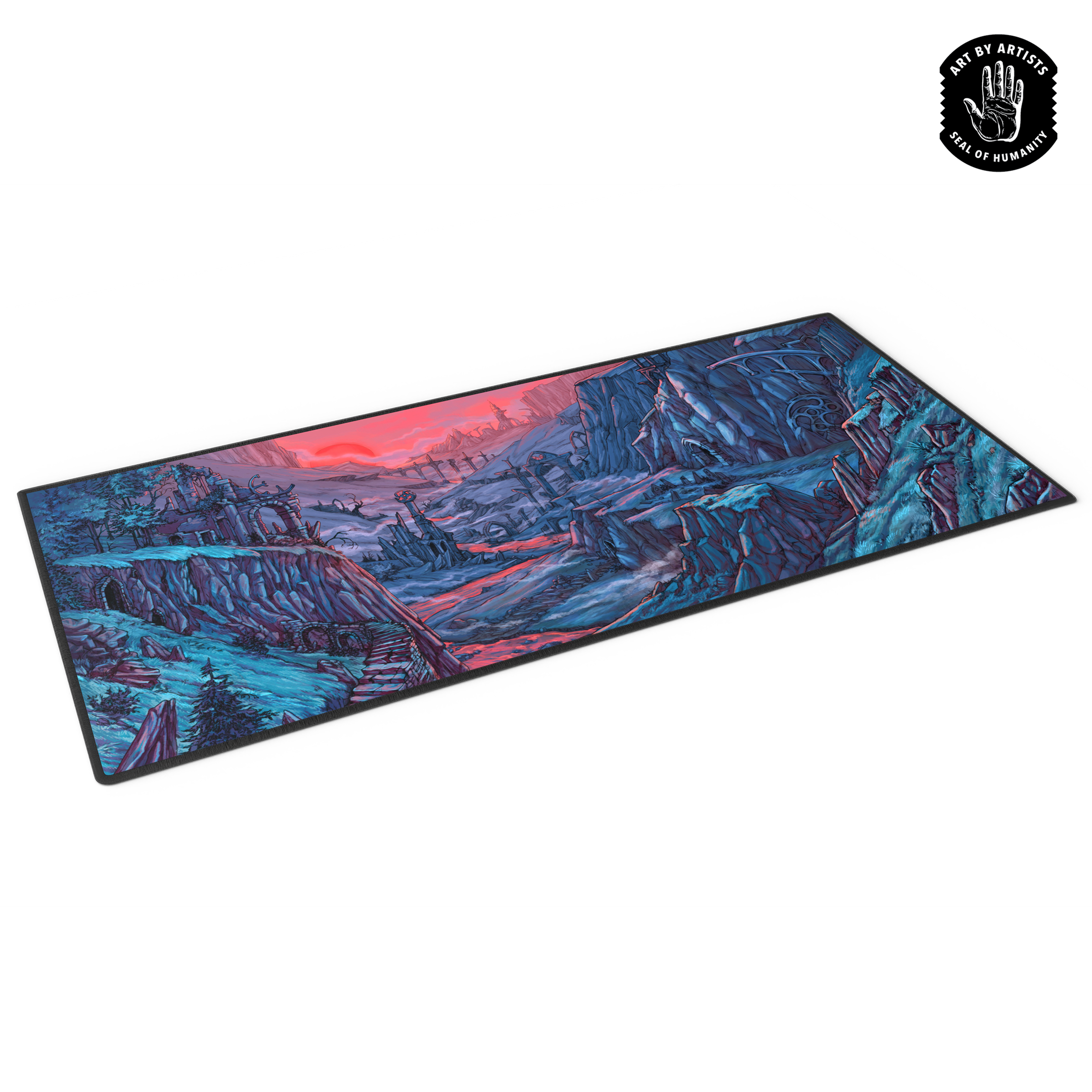 Curator - Desk Mat: Arcane Landscapes - The Ruins by Brittany Bowman