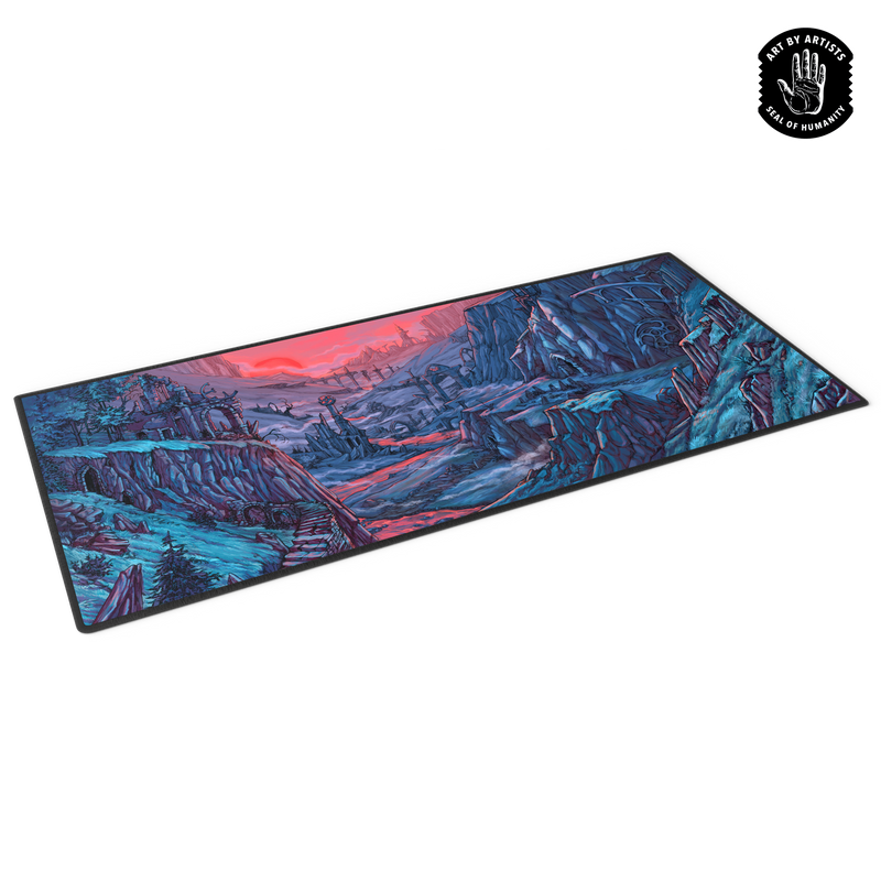 Curator - Desk Mat: Arcane Landscapes - The Ruins by Brittany Bowman