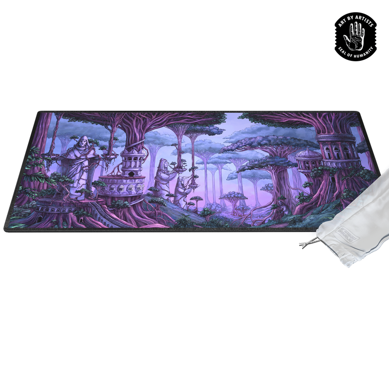 Curator - Desk Mat: Arcane Landscapes - The Mezzanines by Brittany Bowman