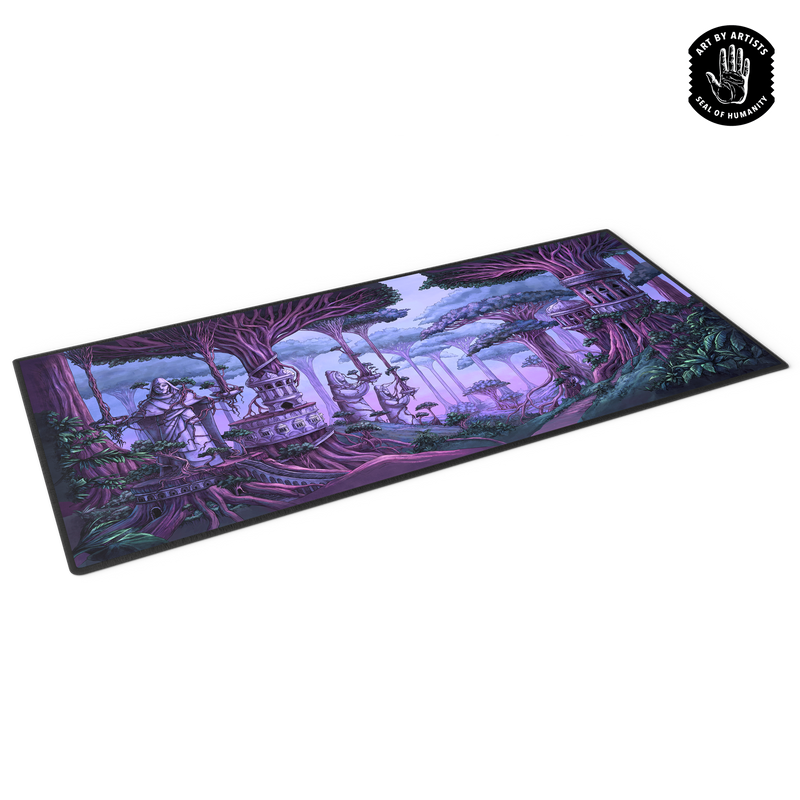 Curator - Desk Mat: Arcane Landscapes - The Mezzanines by Brittany Bowman