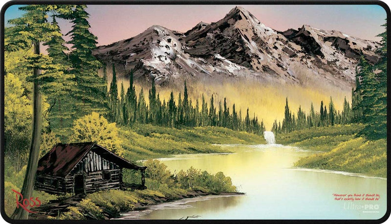 Ultra PRO: Black-Sitiched Playmat - Bob Ross (Mountain Retreat)