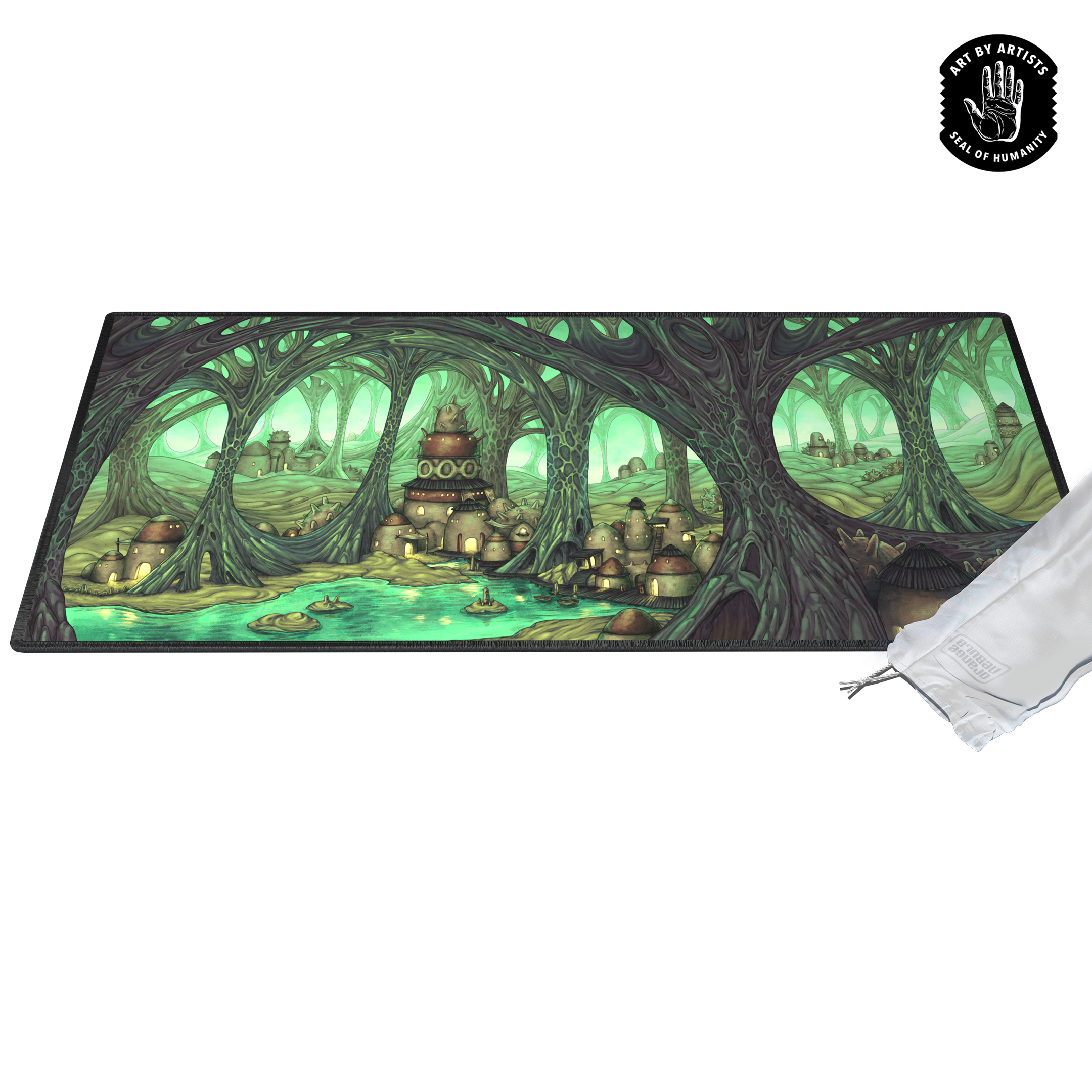 Curator - Desk Mat: Arcane Landscapes - The Caverns by Brittany Bowman