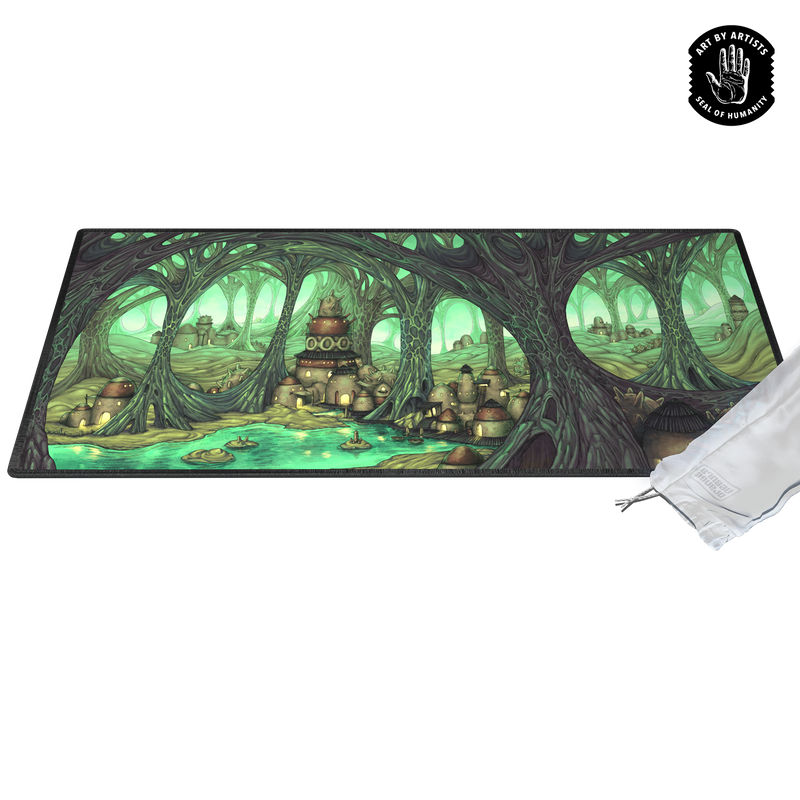 Curator - Desk Mat: Arcane Landscapes - The Caverns by Brittany Bowman