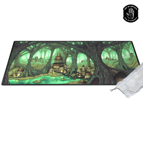 Curator - Desk Mat: Arcane Landscapes - The Caverns by Brittany Bowman