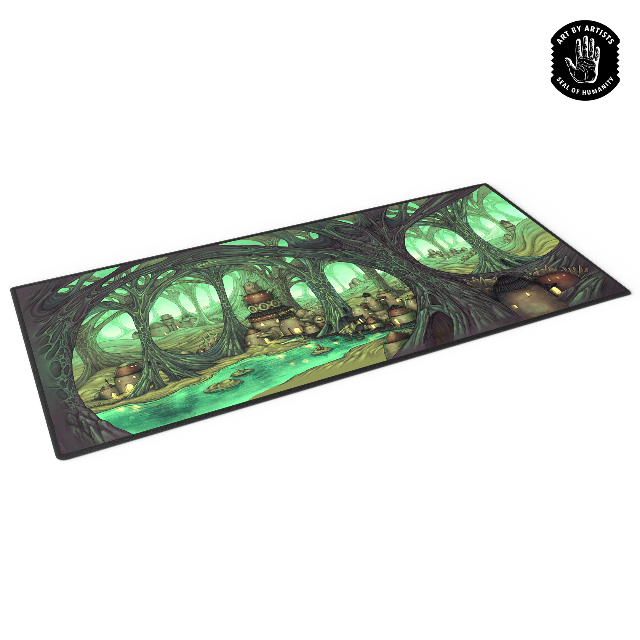 Curator - Desk Mat: Arcane Landscapes - The Caverns by Brittany Bowman