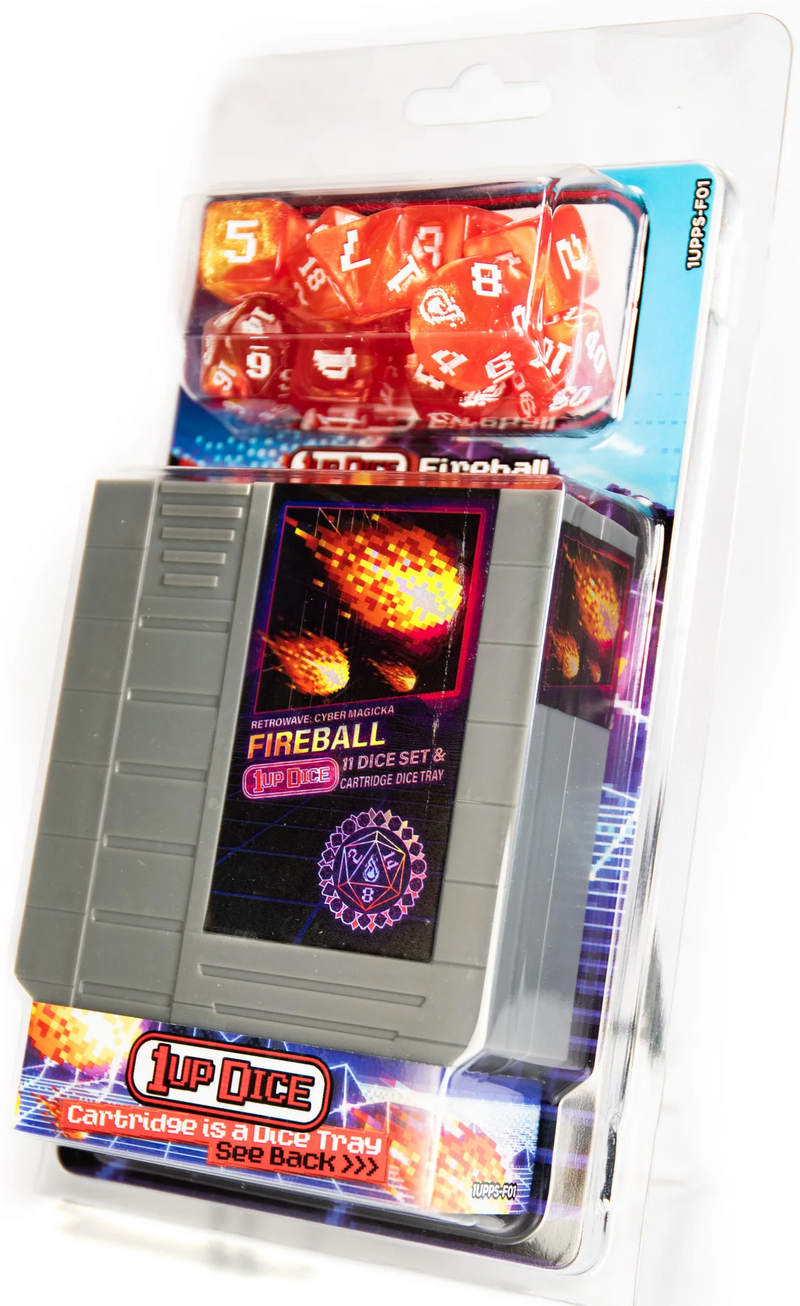 1UP Dice: Fireball - Polyhedral Dice Set (11ct)