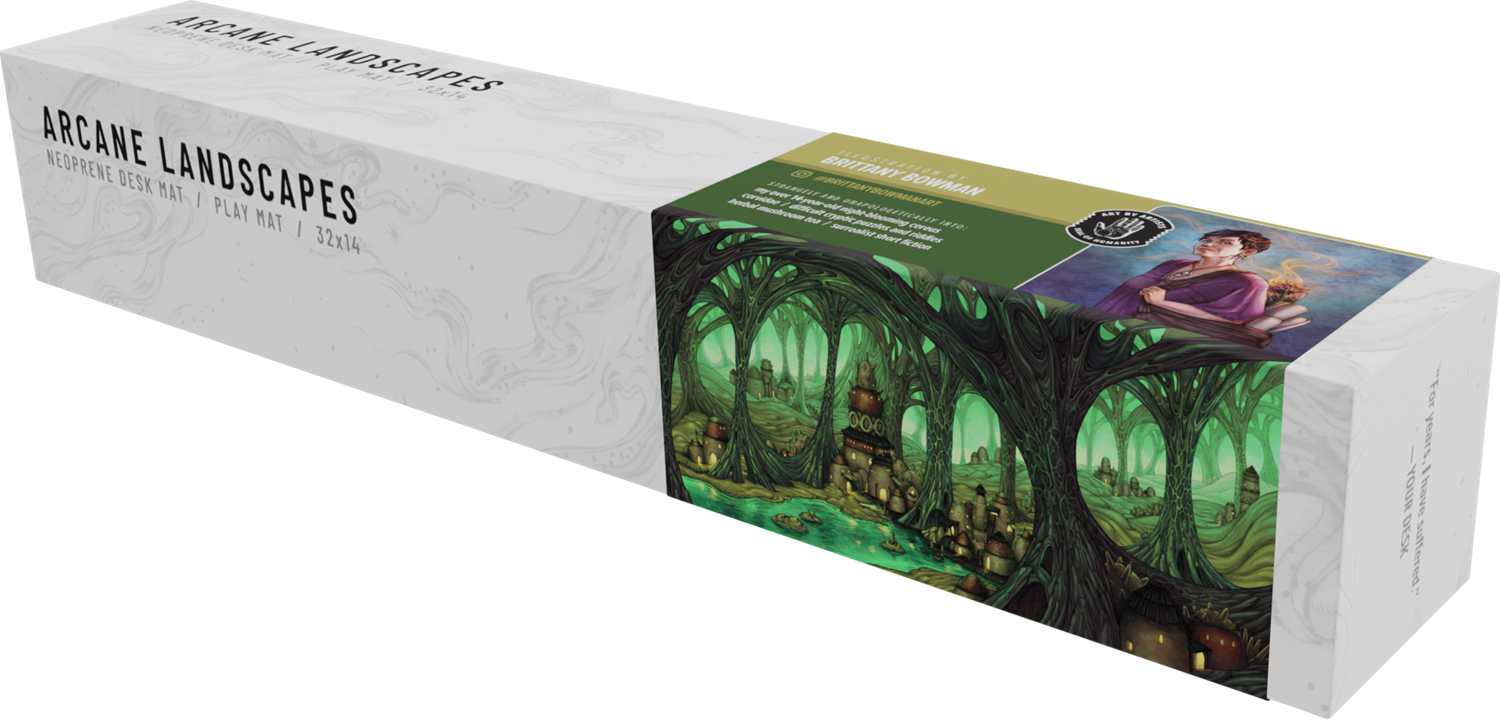 Curator - Desk Mat: Arcane Landscapes - The Caverns by Brittany Bowman