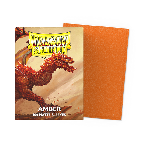 Dragon Shield: Standard 100ct Sleeves - Amber (Matte)