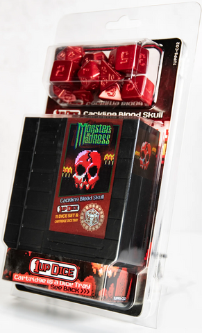 1UP Dice: Cackling Blood Skull - Polyhedral Dice Set (11ct)