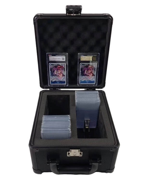 EVORETRO - Aluminum Graded Card Storage Case - 2-Row (60 Slabs) - Black