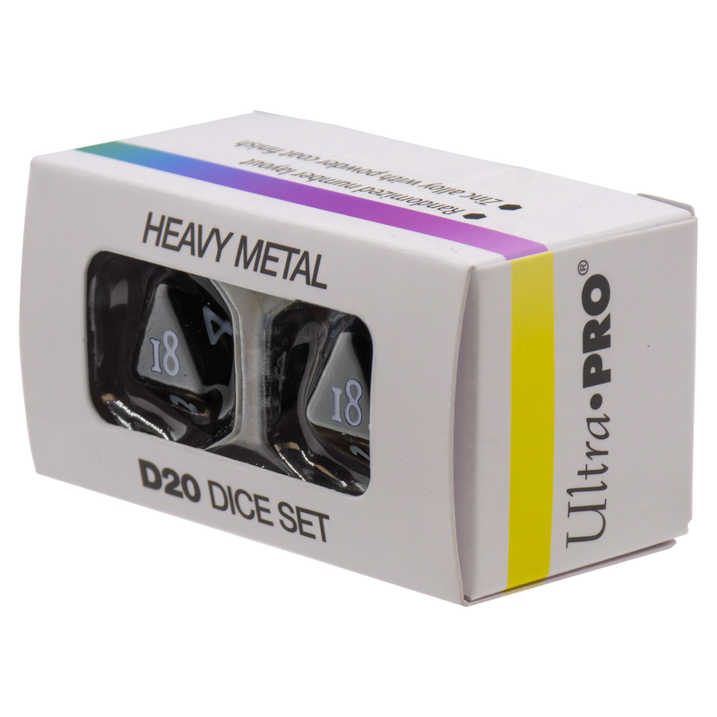 Ultra PRO: Heavy Metal Dice - Vivid D20 (Black)