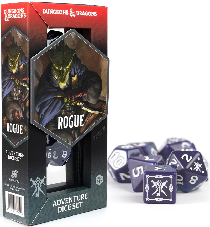 Sirius Dice: Adventure Dice Set - D&D Rogue: Purple