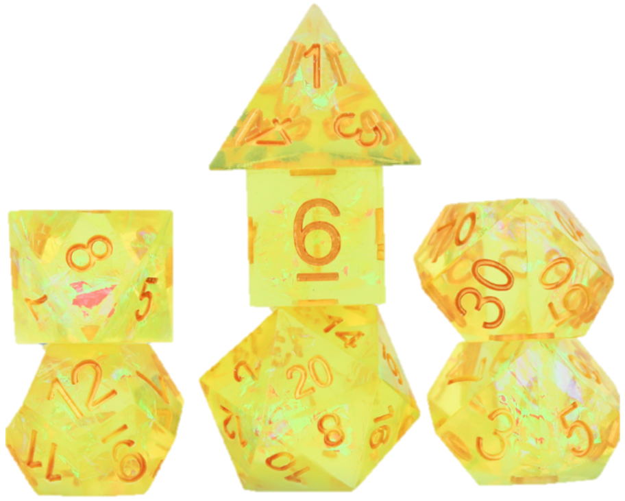 Sirius Dice: Sharp Yellow Fairy Dice Set