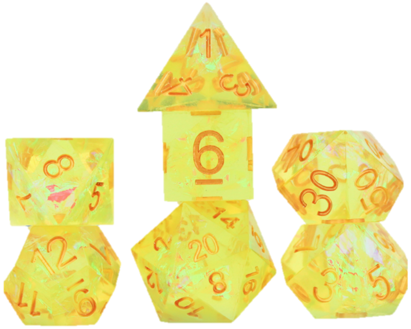 Sirius Dice: Sharp Yellow Fairy Dice Set