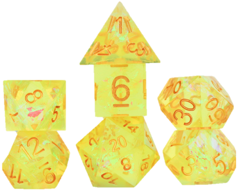 Sirius Dice: Sharp Yellow Fairy Dice Set